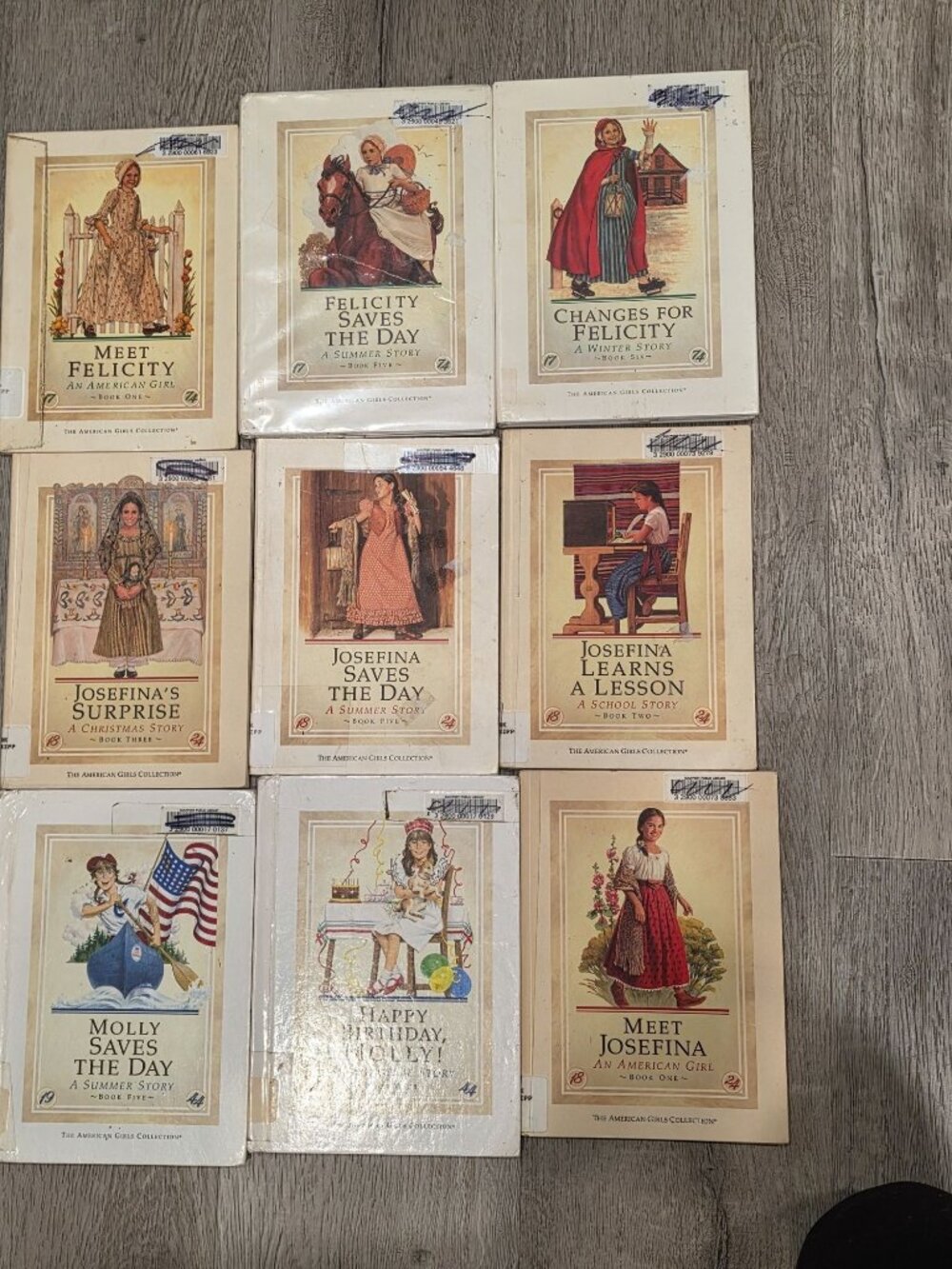 American Girl 9-Book Set Including Felicity Josefina & Molly Stories - Library